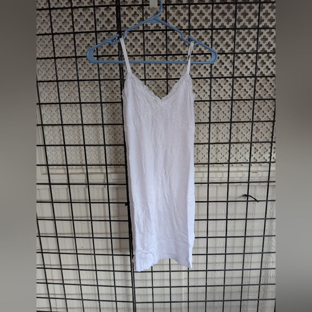 New Women's White Cami Mini Dress